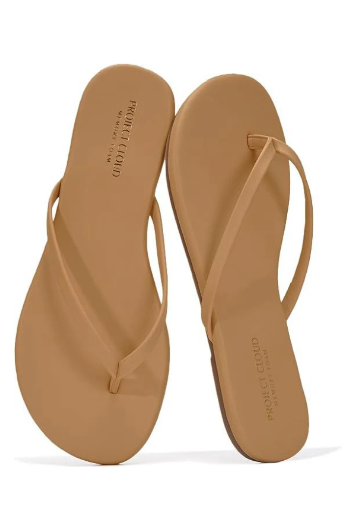 Project Cloud: Fountains Flip Flops-Taupe-9- Shoes-Project Cloud-Usher & Co - Women's Boutique Located in Atoka, OK and Durant, OK