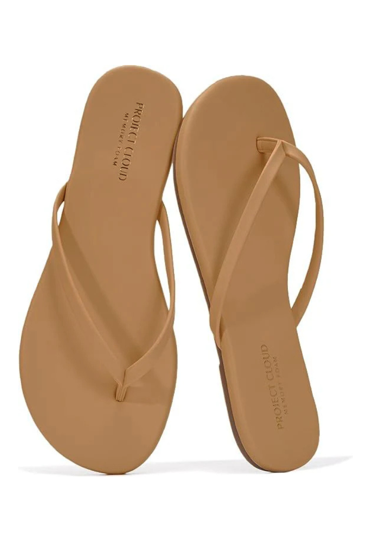 Project Cloud: Fountains Flip Flops-Taupe-9- Shoes-Project Cloud-Usher & Co - Women's Boutique Located in Atoka, OK and Durant, OK