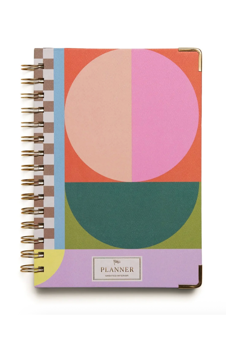 Undated Perpetual Planner-Geo Checks-11- Gift/Home-Designworks-Usher & Co - Women's Boutique Located in Atoka, OK and Durant, OK
