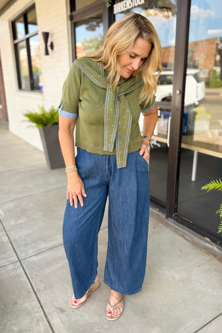 Prep Sweater-1- Tops-ENTRO-Usher & Co - Women's Boutique Located in Atoka, OK and Durant, OK