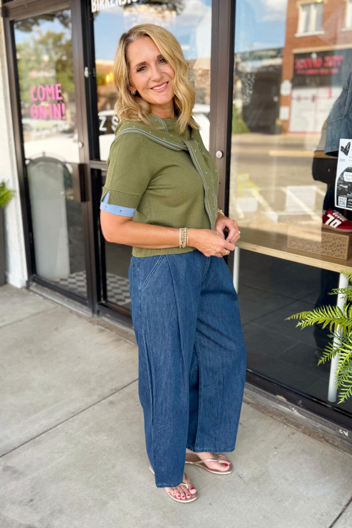 Prep Sweater-1- Tops-ENTRO-Usher & Co - Women's Boutique Located in Atoka, OK and Durant, OK