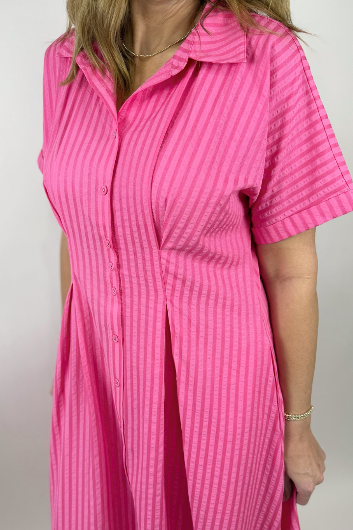 Pretty Little Stripes Midi Dress-6- Dress/Romp/Jump-JODIFL-Usher & Co - Women's Boutique Located in Atoka, OK and Durant, OK