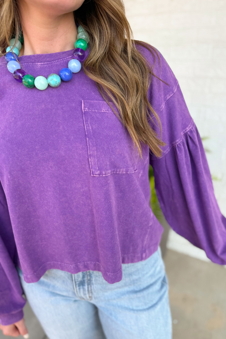 Azura Top-Plum-1- Tops-HYFVE-Usher & Co - Women's Boutique Located in Atoka, OK and Durant, OK