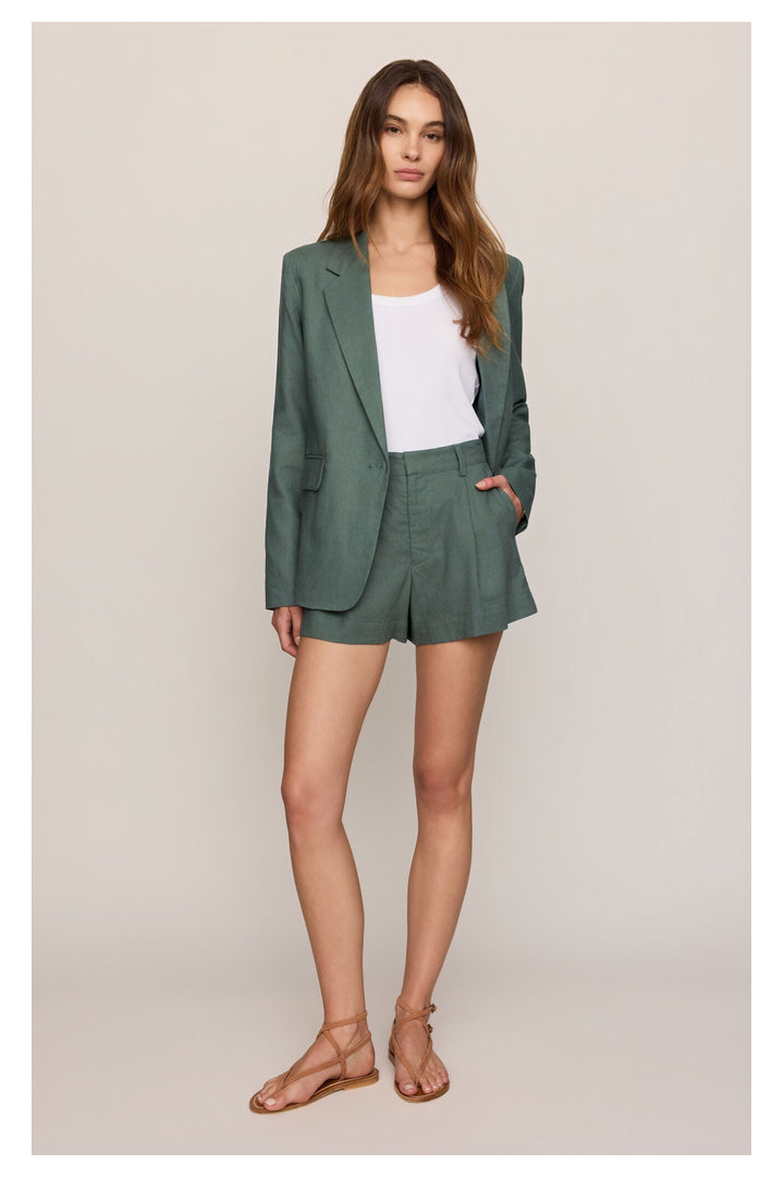 Z Supply: Vantage Linen Short - Everglade-4- Bottoms-Z Supply-Usher & Co - Women's Boutique Located in Atoka, OK and Durant, OK