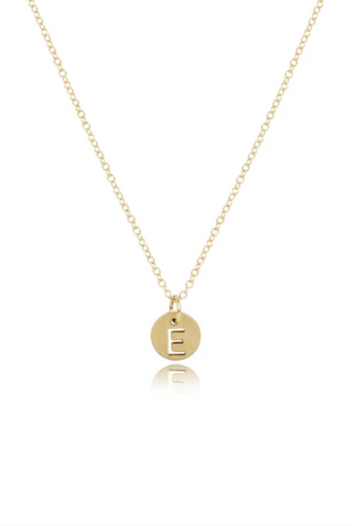 enewton: Respect Small Gold Disc Initial Necklace-7- Jewelry-ENEWTON-Usher & Co - Women's Boutique Located in Atoka, OK and Durant, OK