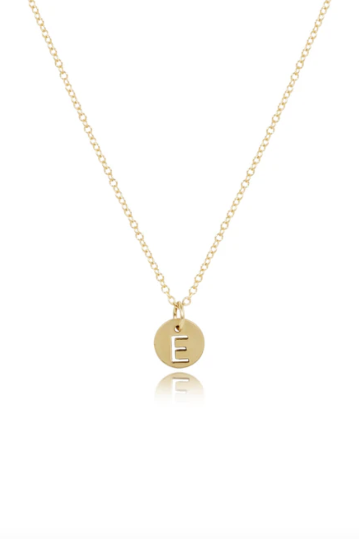 enewton: Respect Small Gold Disc Initial Necklace-7- Jewelry-ENEWTON-Usher & Co - Women's Boutique Located in Atoka, OK and Durant, OK