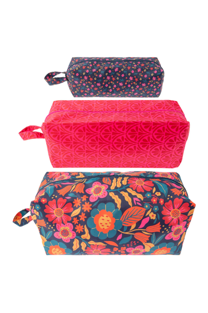 Retro Floral Travel Cubes-Set of 3-10- Bags/Wallets-Karma-Usher & Co - Women's Boutique Located in Atoka, OK and Durant, OK