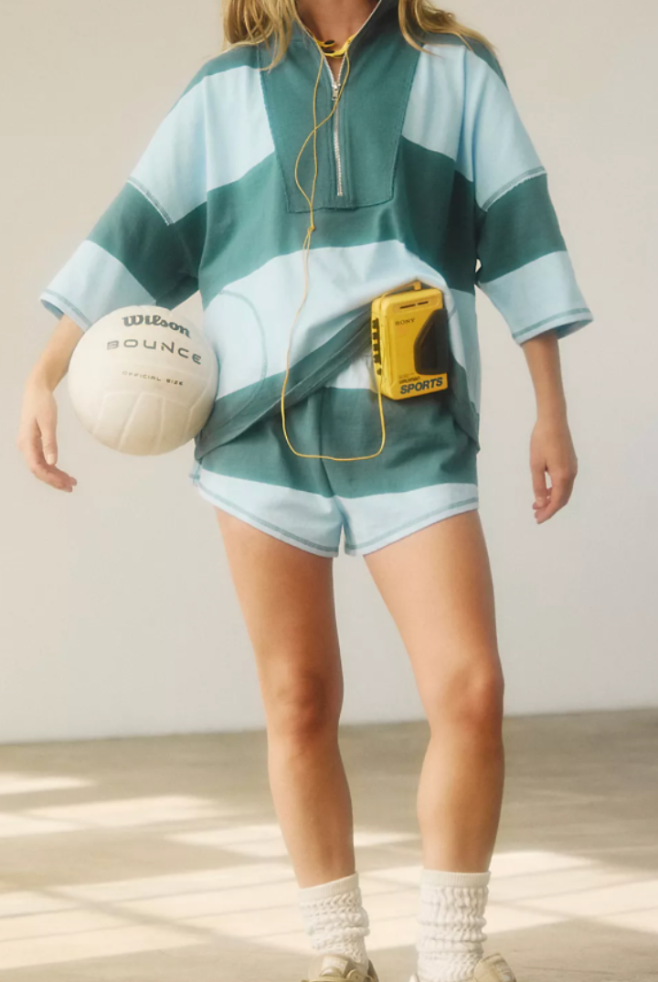 FP Movement: Retro Rugby Set-Heritage Green Combo-3- Sets/Lounge-Free People Movement-Usher & Co - Women's Boutique Located in Atoka, OK and Durant, OK