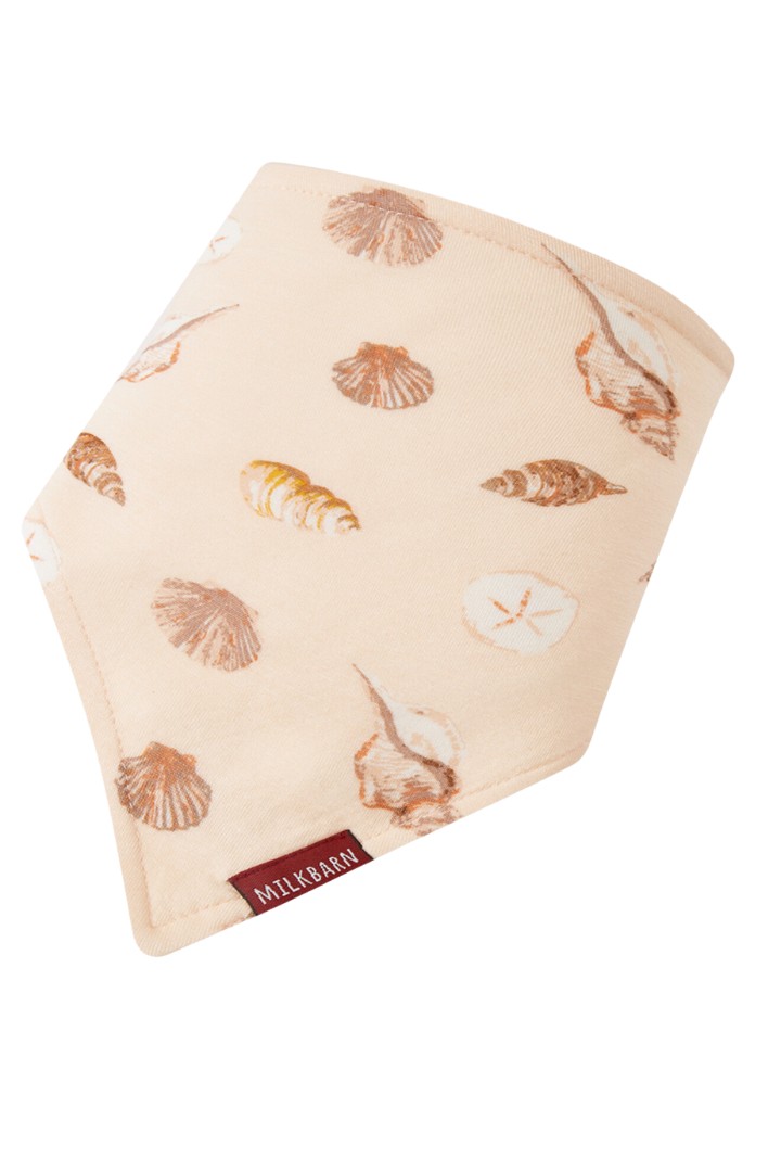 Bamboo Kerchief Bib-Seashells-14-DISTRESSED-Milkbarn-Usher & Co - Women's Boutique Located in Atoka, OK and Durant, OK