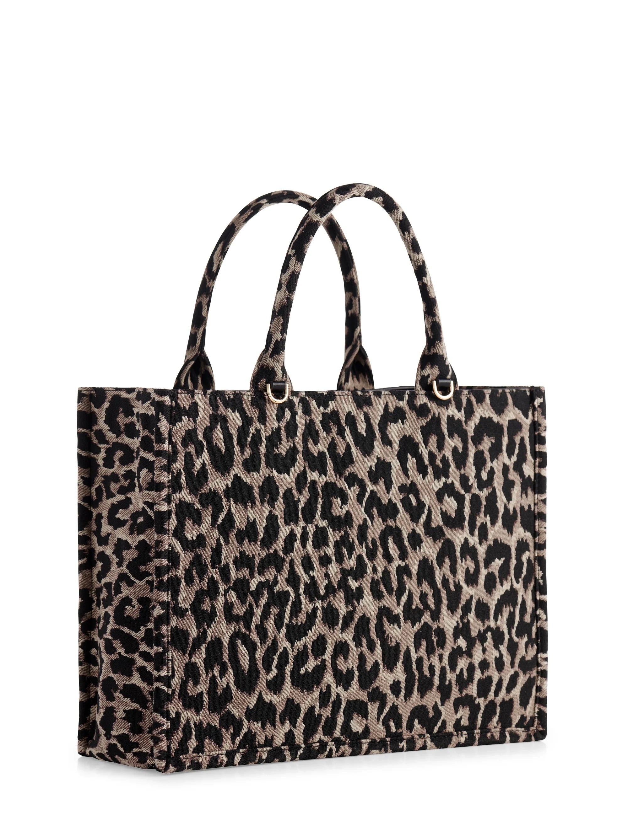 Shira Leopard Tote-10- Bags/Wallets-SHIRALEAH-Usher & Co - Women's Boutique Located in Atoka, OK and Durant, OK