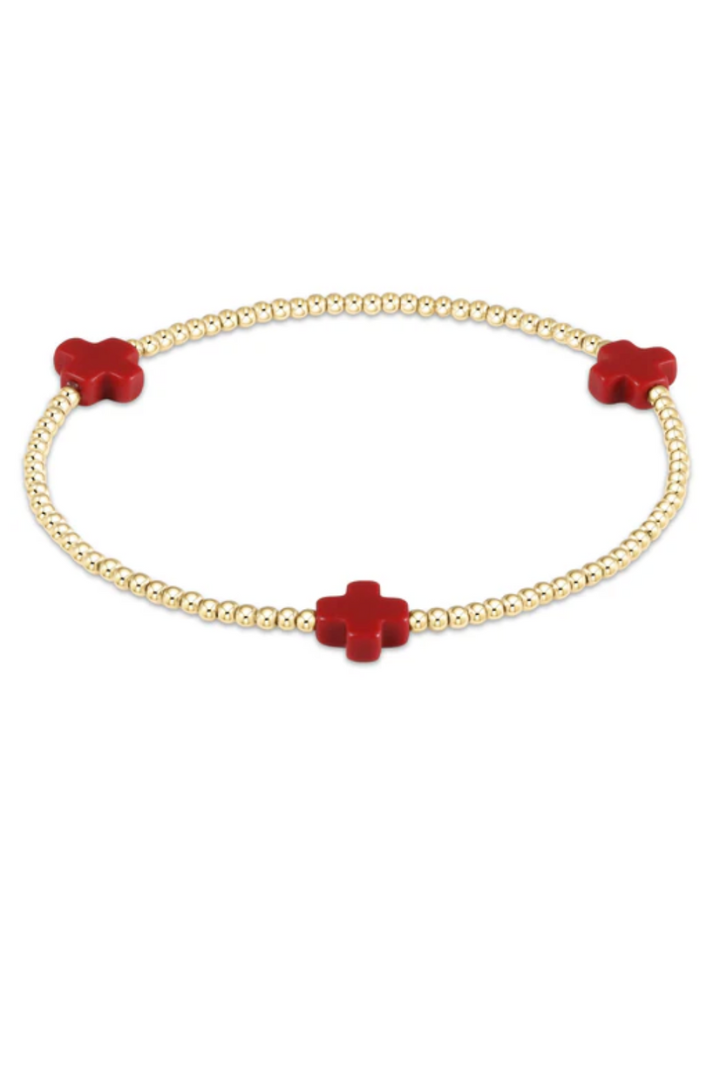enewton: Signature Cross 2mm Gold Bracelet-7- Jewelry-ENEWTON-Usher & Co - Women's Boutique Located in Atoka, OK and Durant, OK