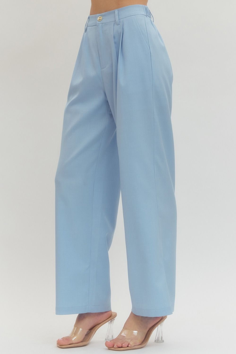 Sky Blue Pants-4- Bottoms-ENTRO-Usher & Co - Women's Boutique Located in Atoka, OK and Durant, OK