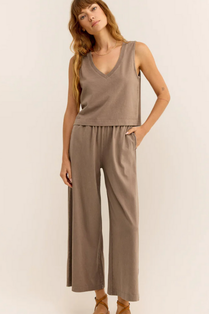 Z Supply: Scout Pant-Iced Coffee-Pants-Z SUPPLY-Usher & Co - Women's Boutique Located in Atoka, OK and Durant, OK