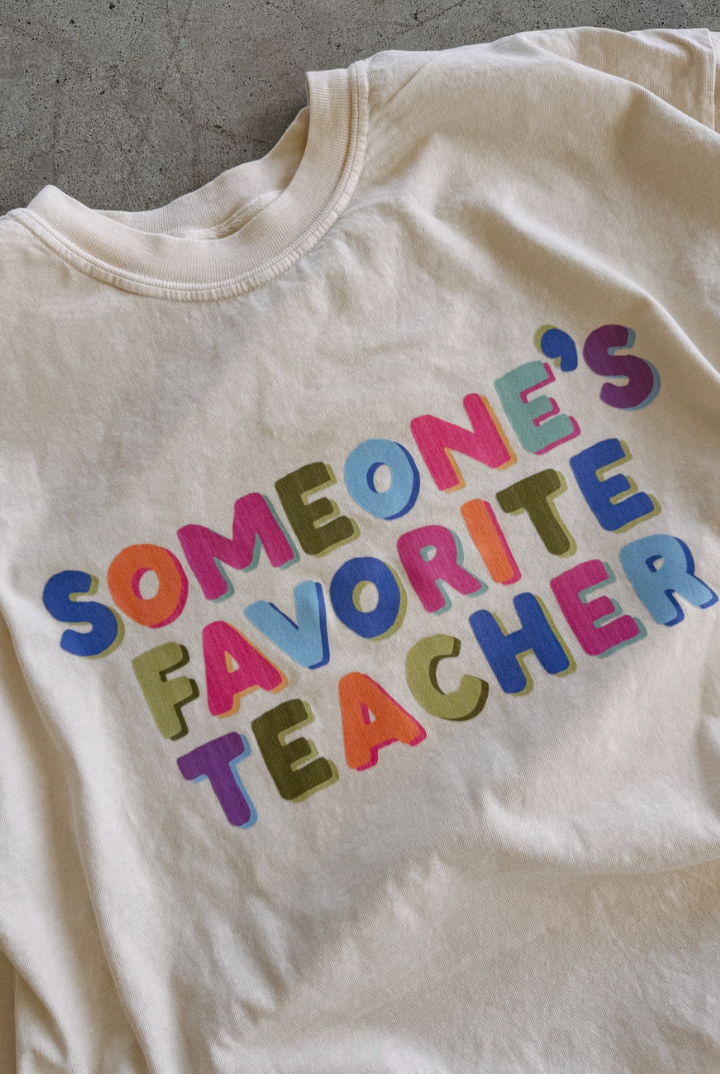 Someone's Favorite Teacher Tee-1- Tops-Etta + East-Usher & Co - Women's Boutique Located in Atoka, OK and Durant, OK