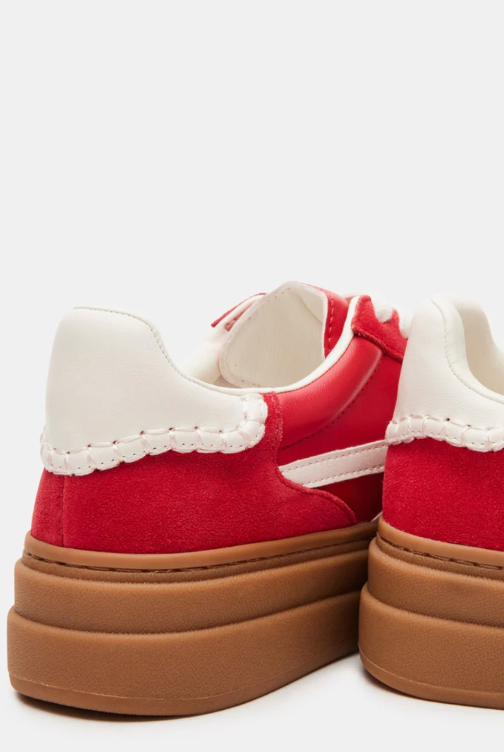 Steve Madden: Dodge Sneakers-Red Multi-9- Shoes-Steve Madden-Usher & Co - Women's Boutique Located in Atoka, OK and Durant, OK