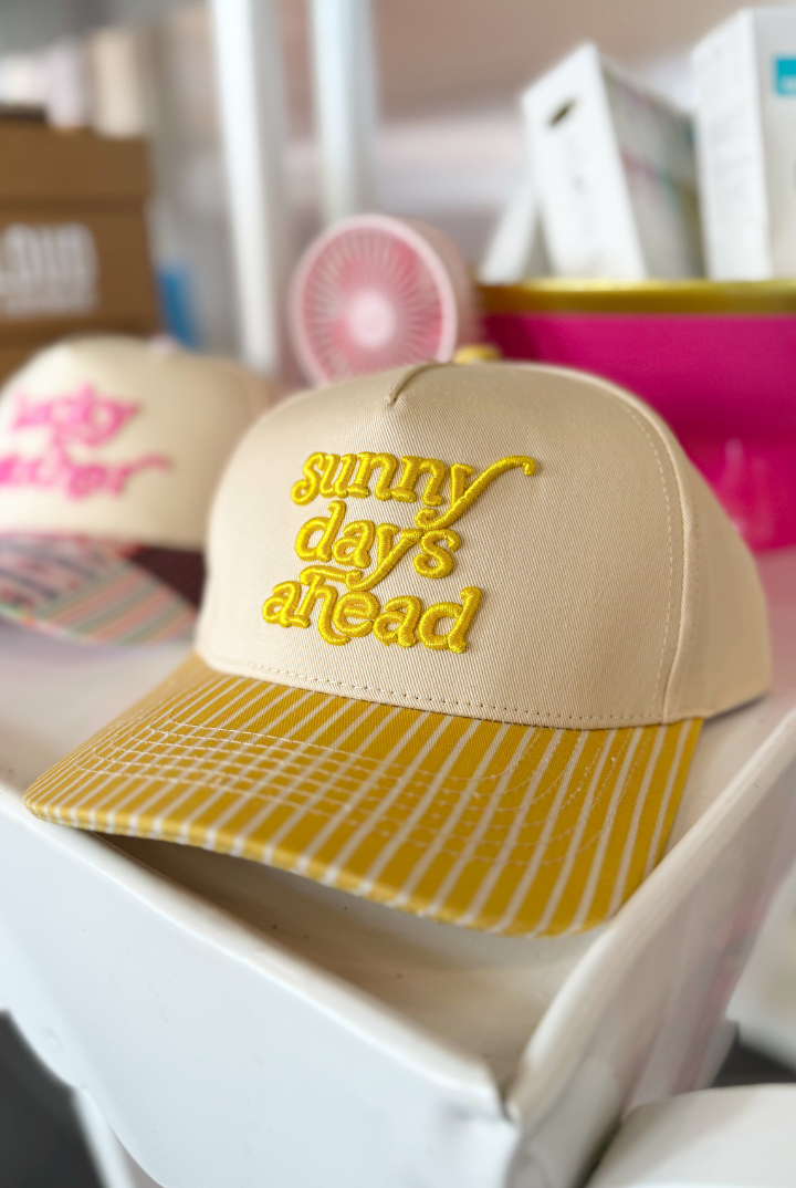 Sunny Days Ahead Trucker Hat-8- Accessory-Etta + East-Usher & Co - Women's Boutique Located in Atoka, OK and Durant, OK