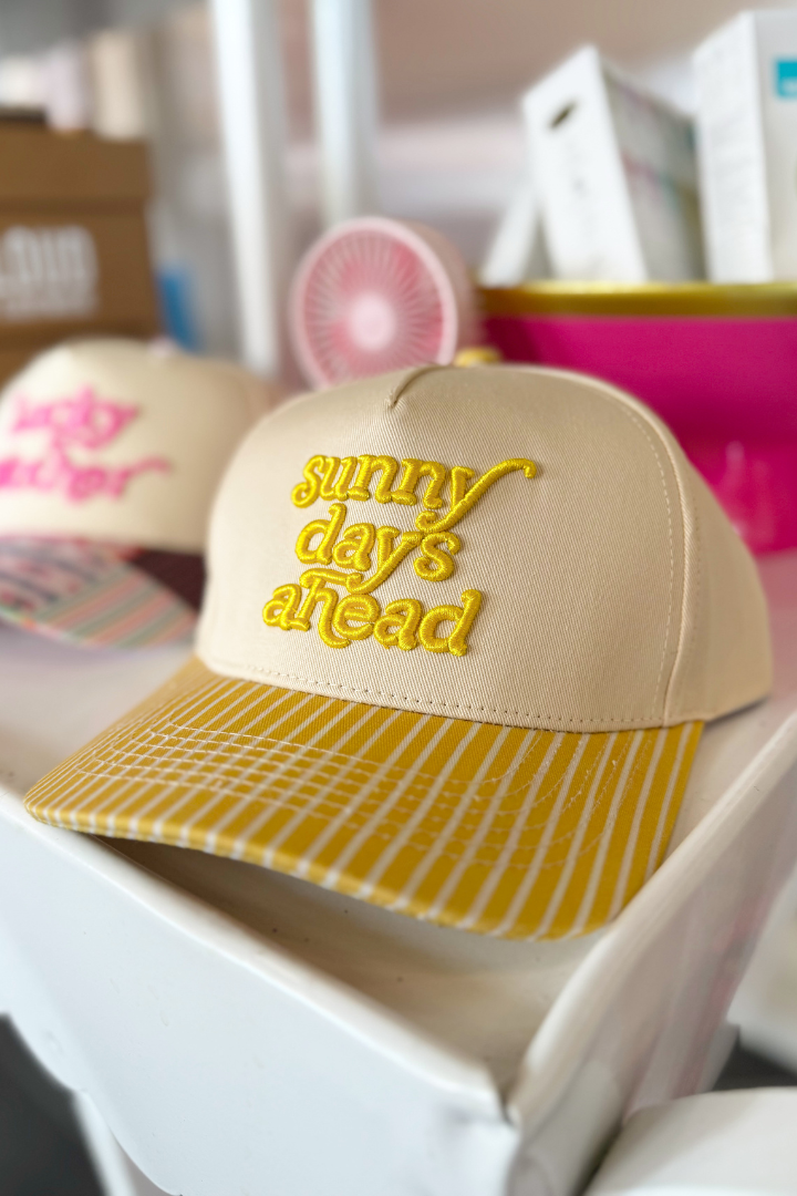 Sunny Days Ahead Trucker Hat-8- Accessory-Etta + East-Usher & Co - Women's Boutique Located in Atoka, OK and Durant, OK