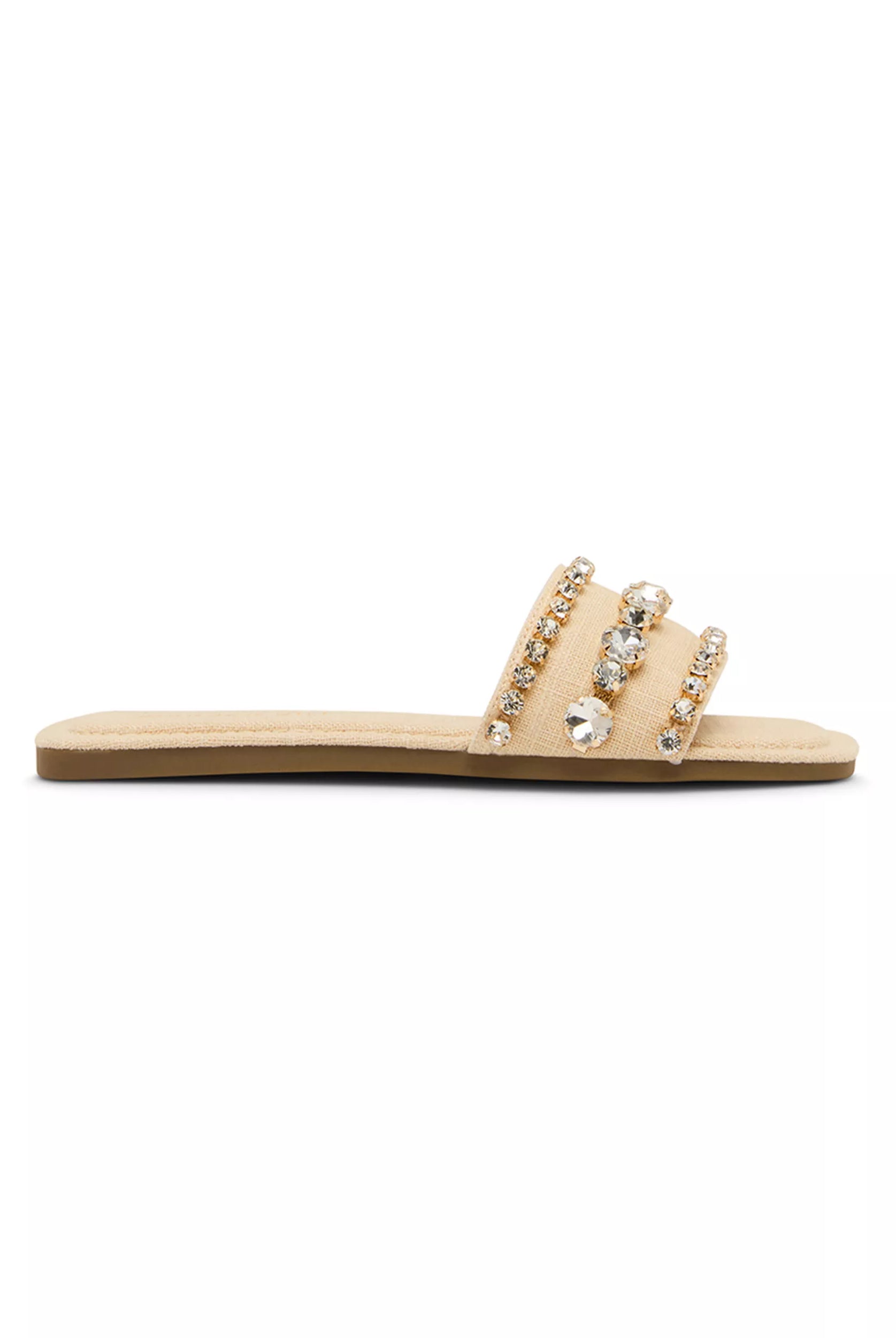 Madden Girl: Toast Jeweled Slide Sandals-9- Shoes-Steve Madden-Usher & Co - Women's Boutique Located in Atoka, OK and Durant, OK