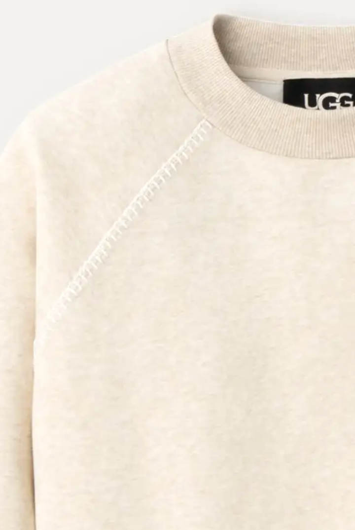 UGG: Classic Crewneck Sweatshirt-Sand Heather-1- Tops-UGG-Usher & Co - Women's Boutique Located in Atoka, OK and Durant, OK