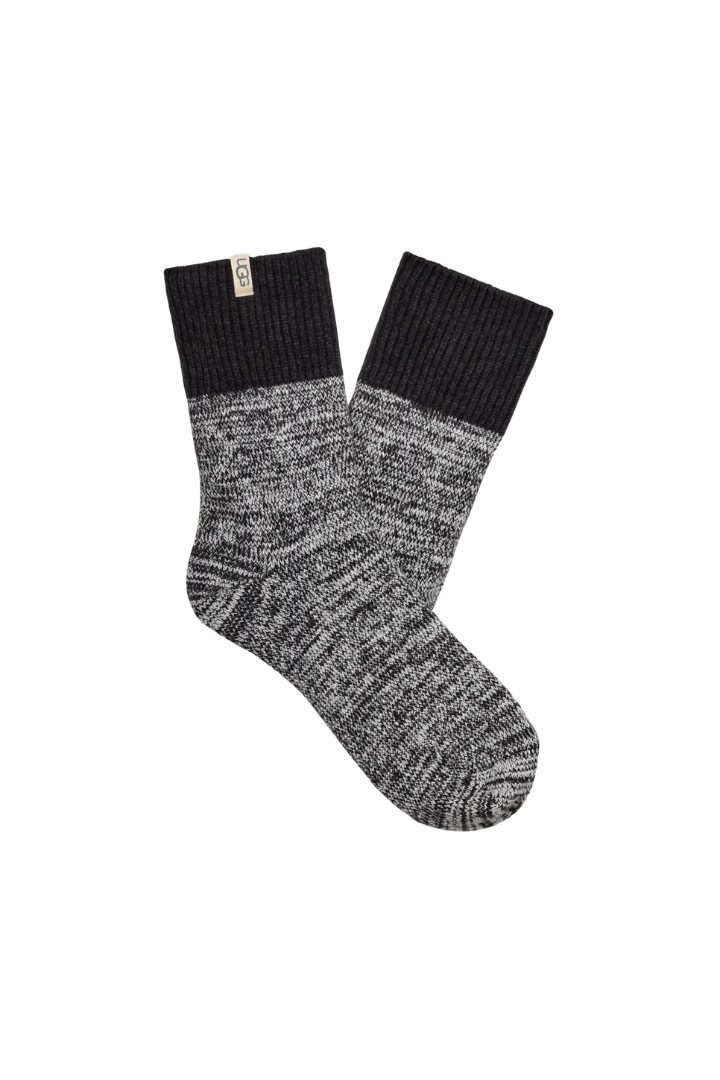 UGG: Rib Knit Slouchy Quarter Sock-Black-8- Accessory-UGG-Usher & Co - Women's Boutique Located in Atoka, OK and Durant, OK
