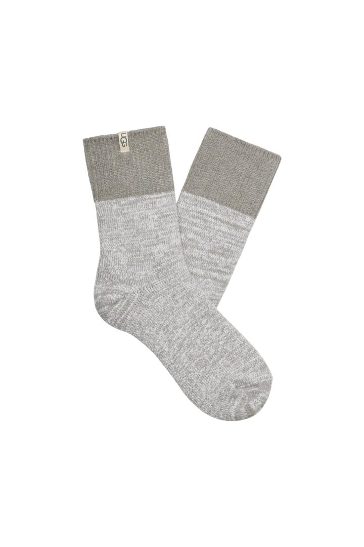 UGG: Rib Knit Slouchy Quarter Sock-Seal-8- Accessory-UGG-Usher & Co - Women's Boutique Located in Atoka, OK and Durant, OK