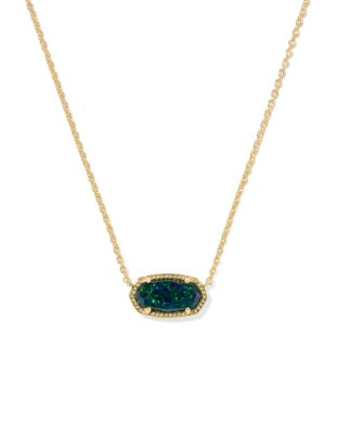 Kendra Scott: Elisa Pendant Necklace-Gold Night Kyocera Opal-7- Jewelry-KENDRA SCOTT-Usher & Co - Women's Boutique Located in Atoka, OK and Durant, OK