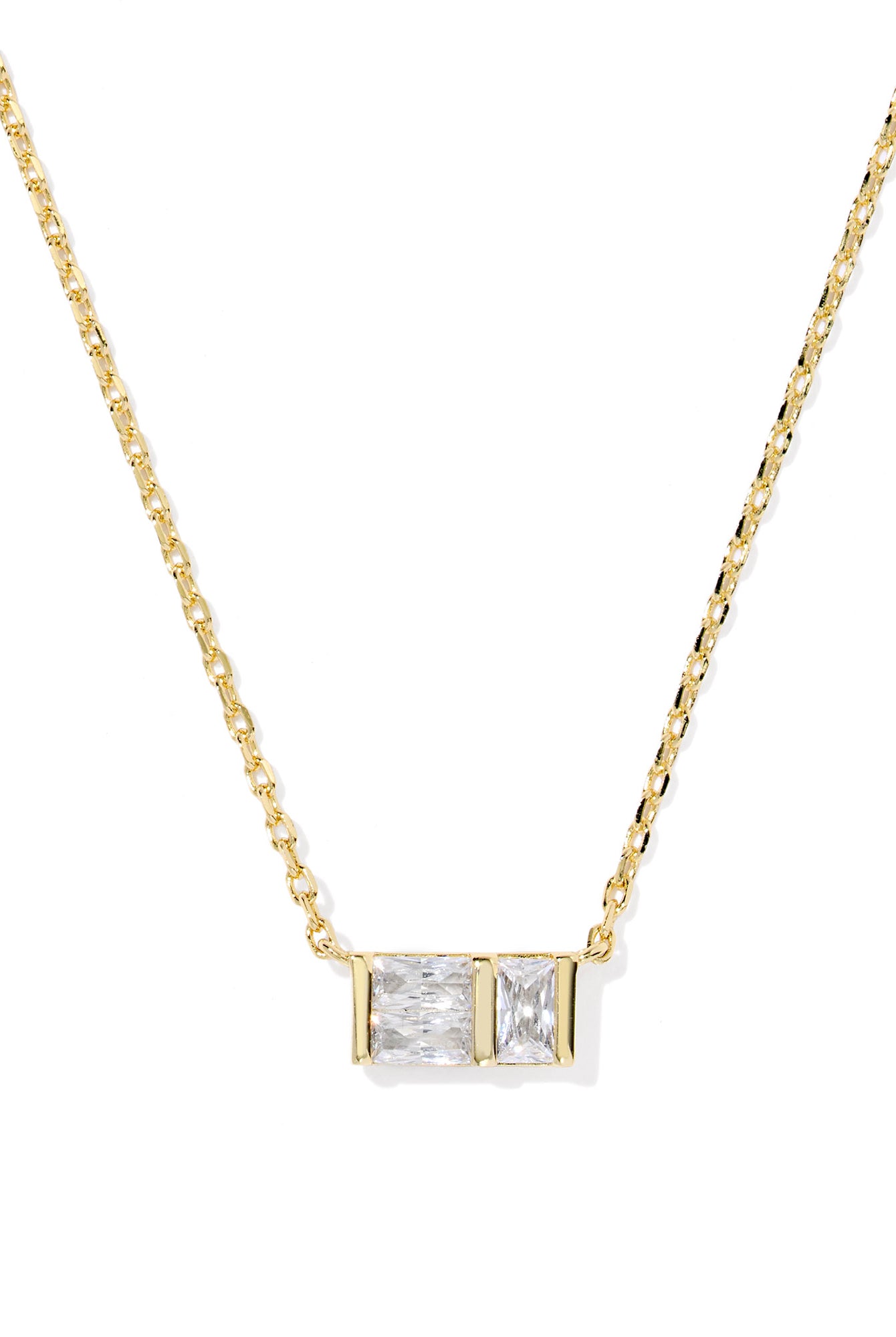 Kendra Scott: Jamie Short Pendant Necklace-Gold White-7- Jewelry-KENDRA SCOTT-Usher & Co - Women's Boutique Located in Atoka, OK and Durant, OK