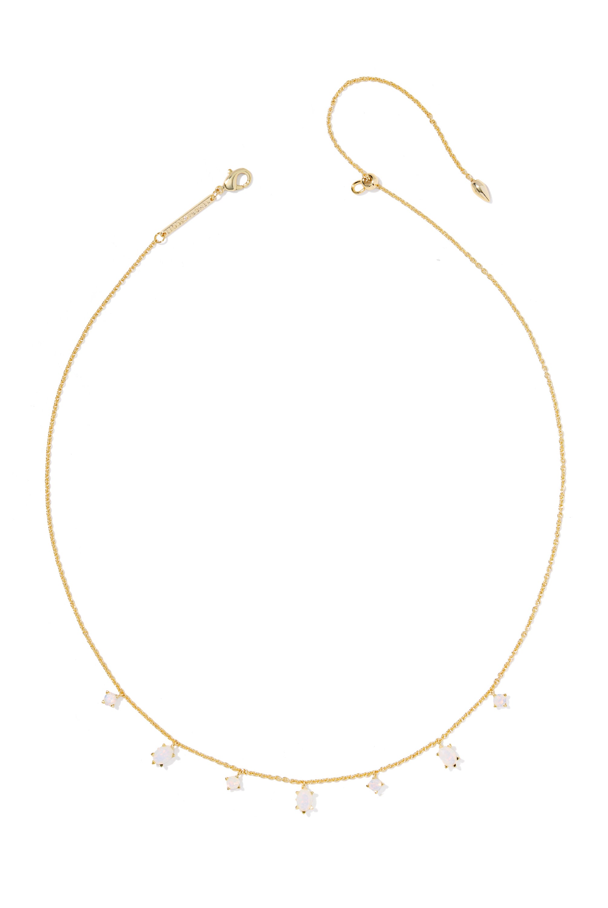 Kendra Scott: Cailin Delicate Strand Necklace-Gold White Crystal-7- Jewelry-KENDRA SCOTT-Usher & Co - Women's Boutique Located in Atoka, OK and Durant, OK