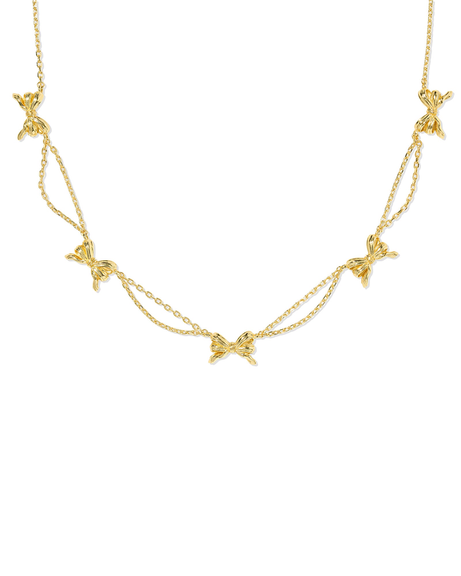 Kendra Scott: Bow Strand Necklace- Gold-7- Jewelry-KENDRA SCOTT-Usher & Co - Women's Boutique Located in Atoka, OK and Durant, OK