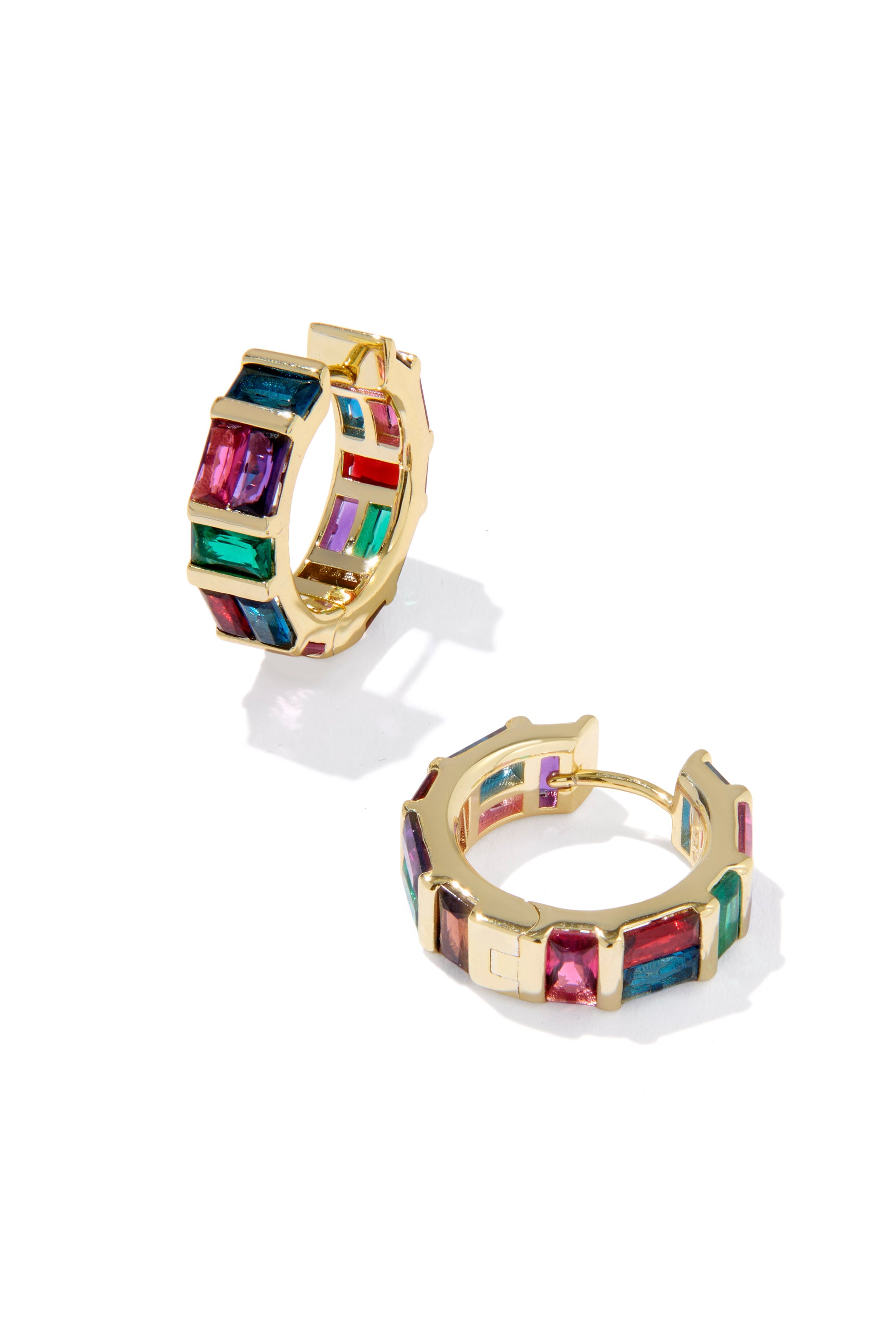 Kendra Scott: Jamie Huggie Earrings-Gold Multi Mix-7- Jewelry-KENDRA SCOTT-Usher & Co - Women's Boutique Located in Atoka, OK and Durant, OK