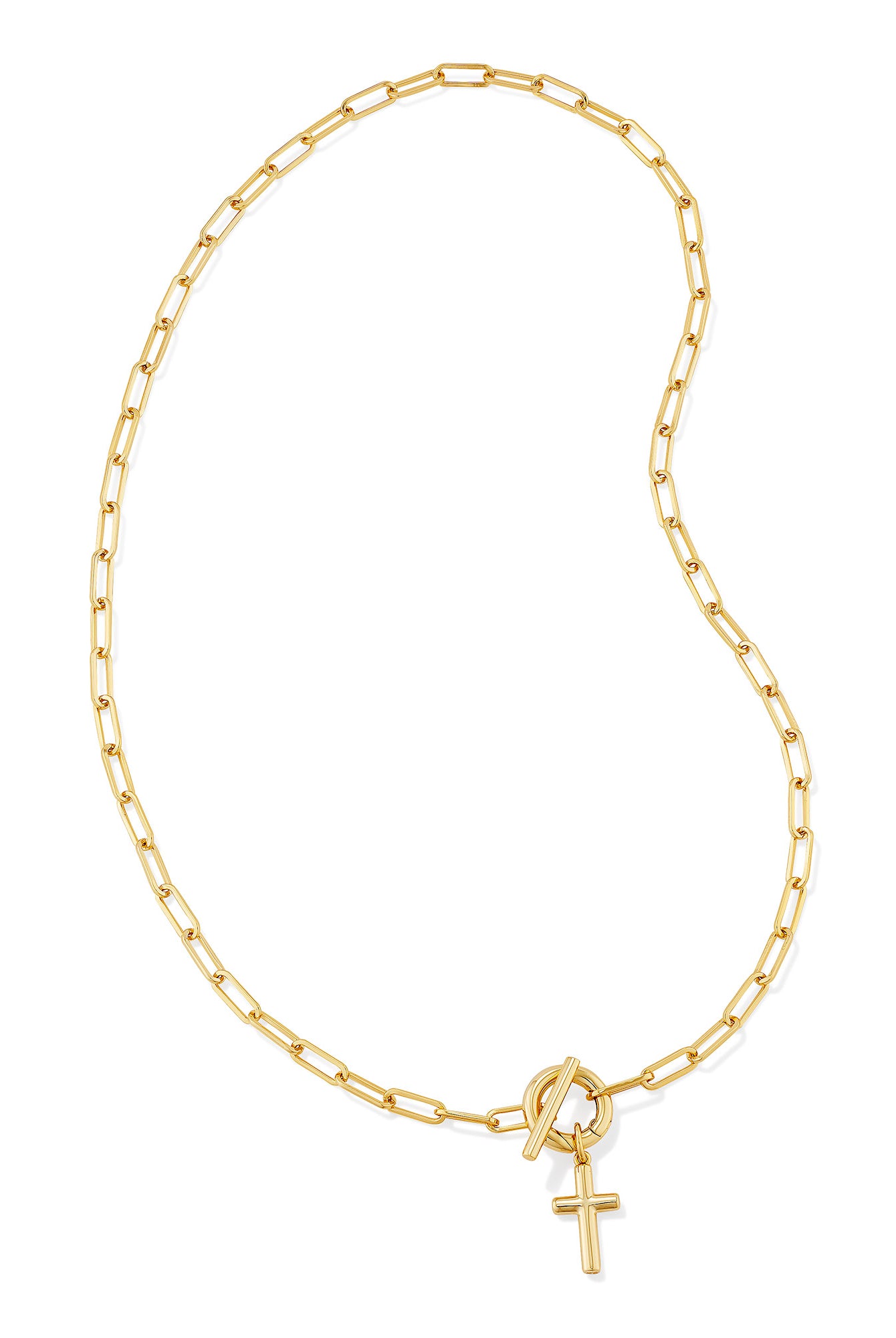 Kendra Scott: Cross Link And Chain Necklace-Gold-KENDRA SCOTT-Usher & Co - Women's Boutique Located in Atoka, OK and Durant, OK