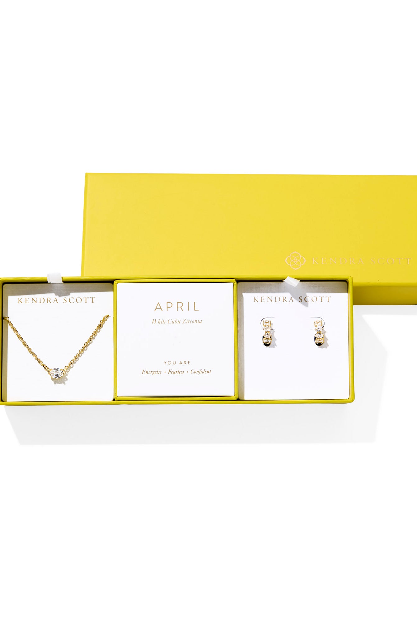 Kendra Scott: Cailin Birthstone Gift Set-White Cz-KENDRA SCOTT-Usher & Co - Women's Boutique Located in Atoka, OK and Durant, OK