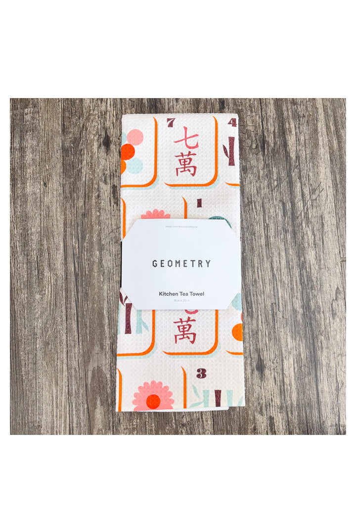 Cyprus Tile Toss Tea Towel - Mahjong-11- Gift/Home-Geometry-Usher & Co - Women's Boutique Located in Atoka, OK and Durant, OK