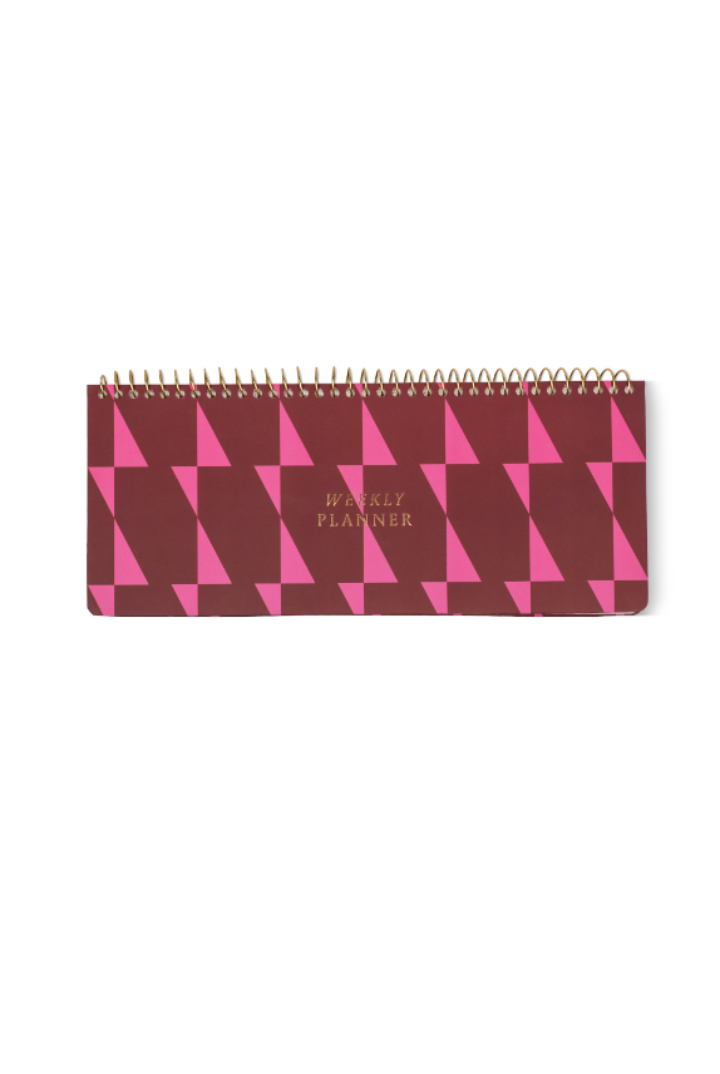 Weekly Planner Pad-Burgundy+Pink-11- Gift/Home-Designworks-Usher & Co - Women's Boutique Located in Atoka, OK and Durant, OK
