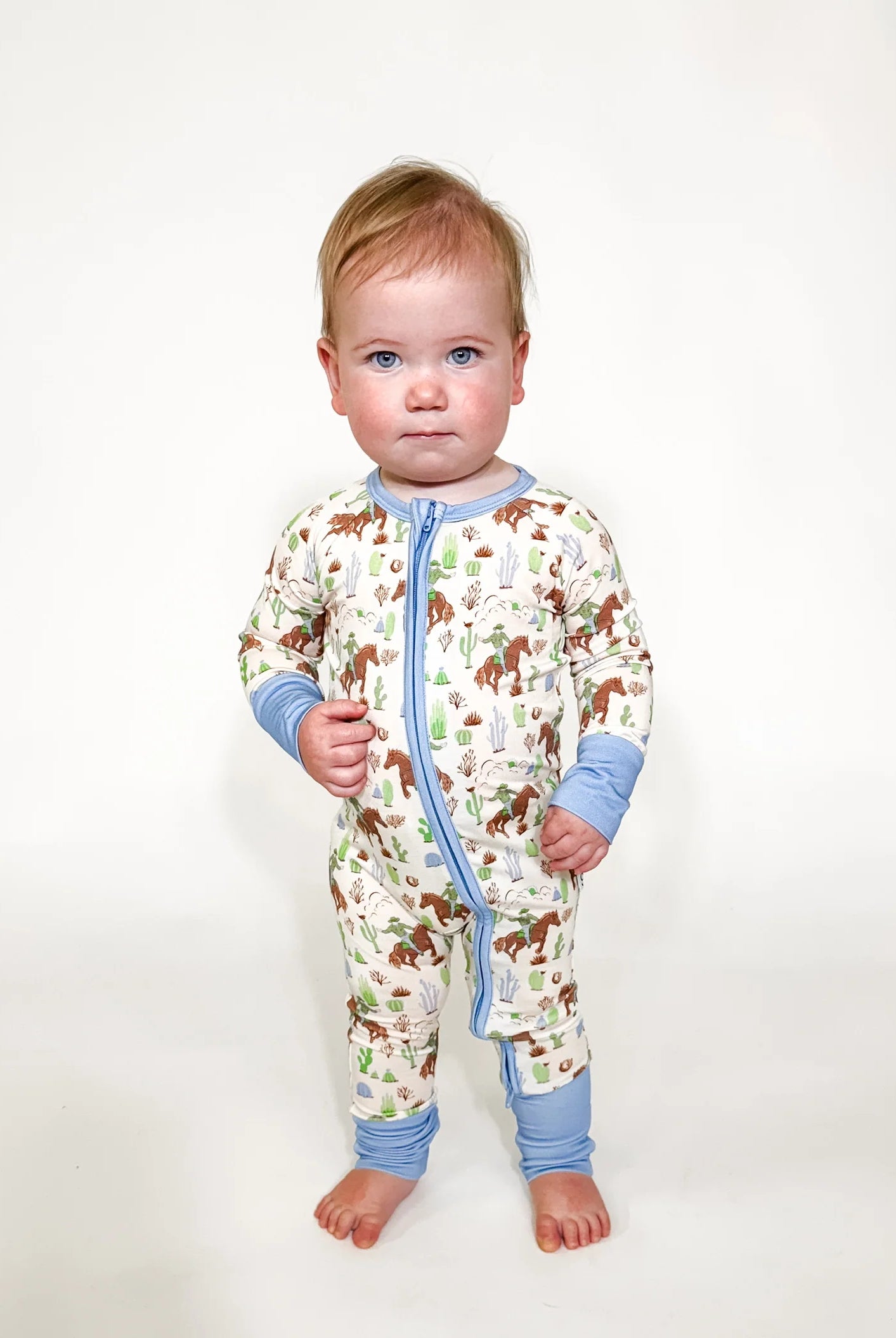 Goosies: Zip PJs-Saddle Cowboy-12- Baby/Kids/Men-Goosies-Usher & Co - Women's Boutique Located in Atoka, OK and Durant, OK