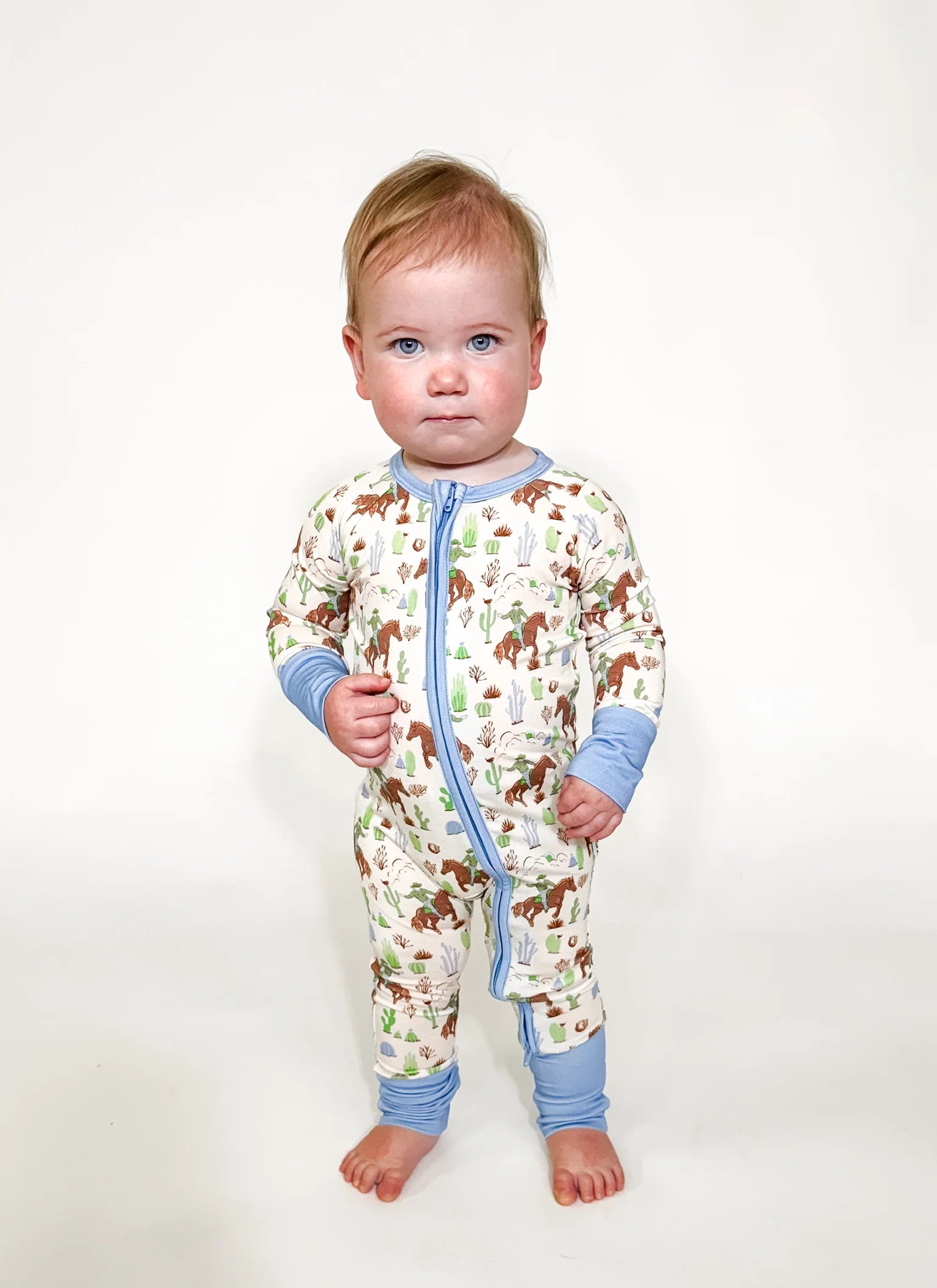 Goosies: Zip PJs-Saddle Cowboy-12- Baby/Kids/Men-Goosies-Usher & Co - Women's Boutique Located in Atoka, OK and Durant, OK
