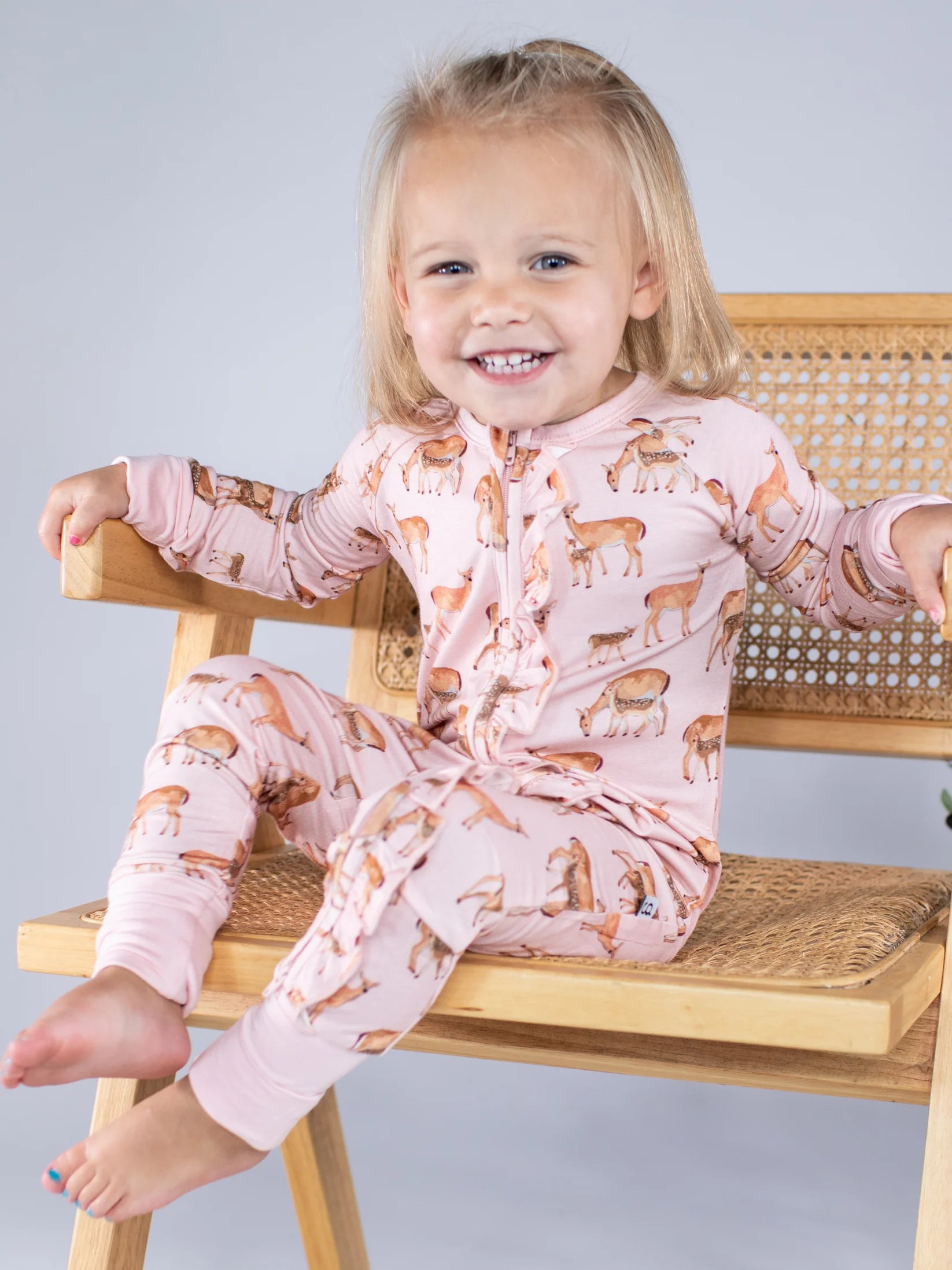 Goosies: Zip PJs-Does & Fawns-12- Baby/Kids/Men-Goosies-Usher & Co - Women's Boutique Located in Atoka, OK and Durant, OK