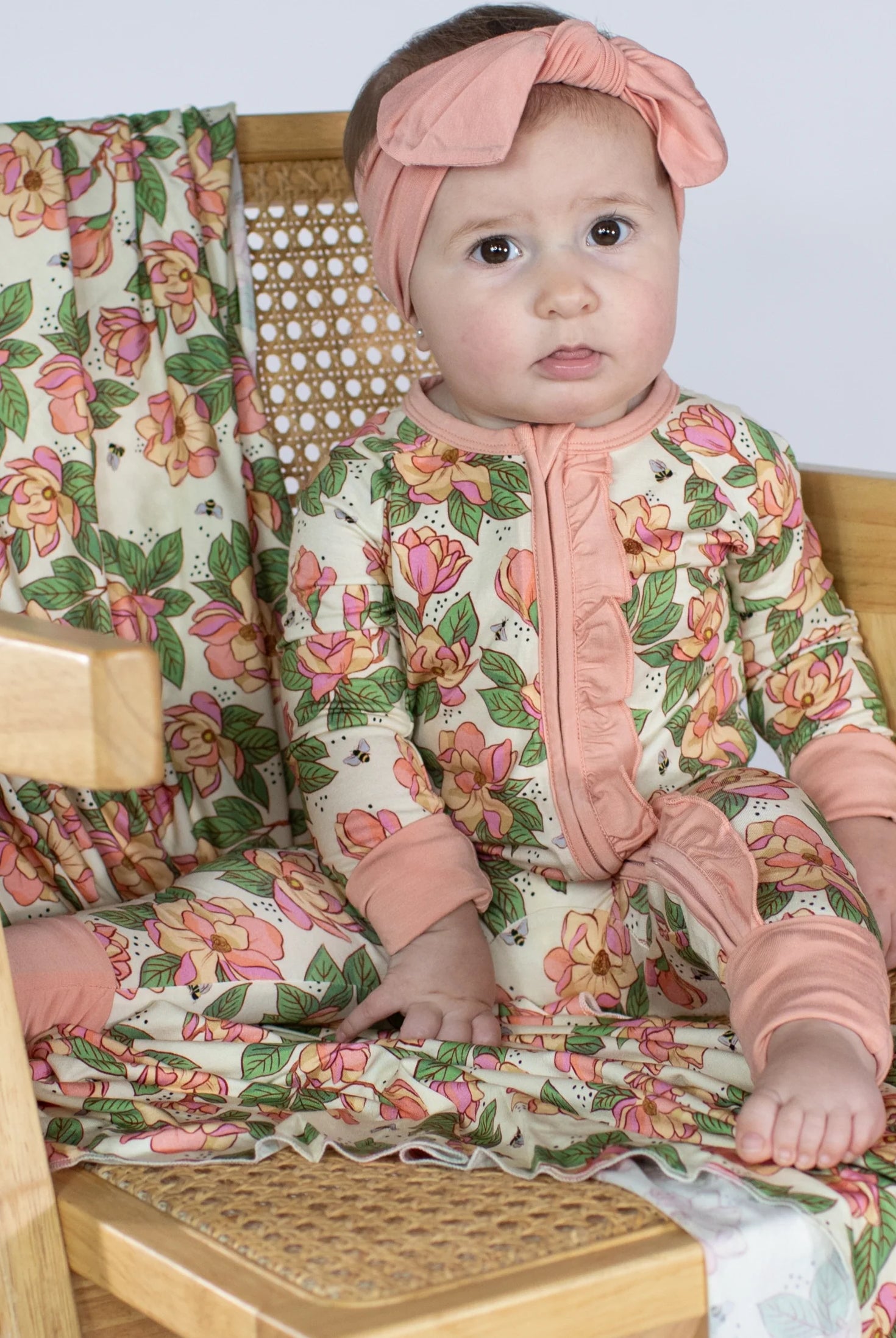 Goosies: Zip PJs-Magnolias-12- Baby/Kids/Men-Goosies-Usher & Co - Women's Boutique Located in Atoka, OK and Durant, OK