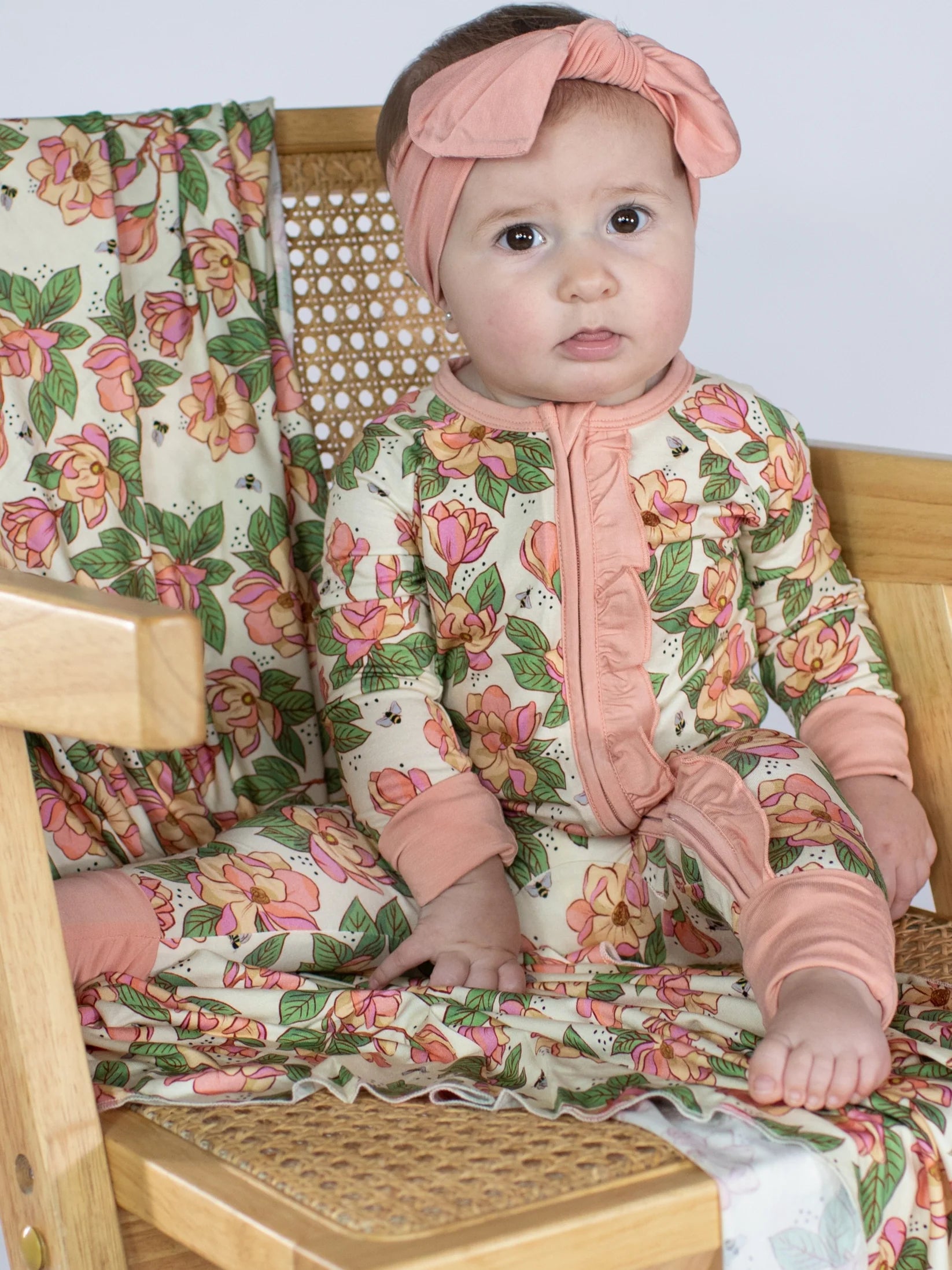 Goosies: Zip PJs-Magnolias-12- Baby/Kids/Men-Goosies-Usher & Co - Women's Boutique Located in Atoka, OK and Durant, OK