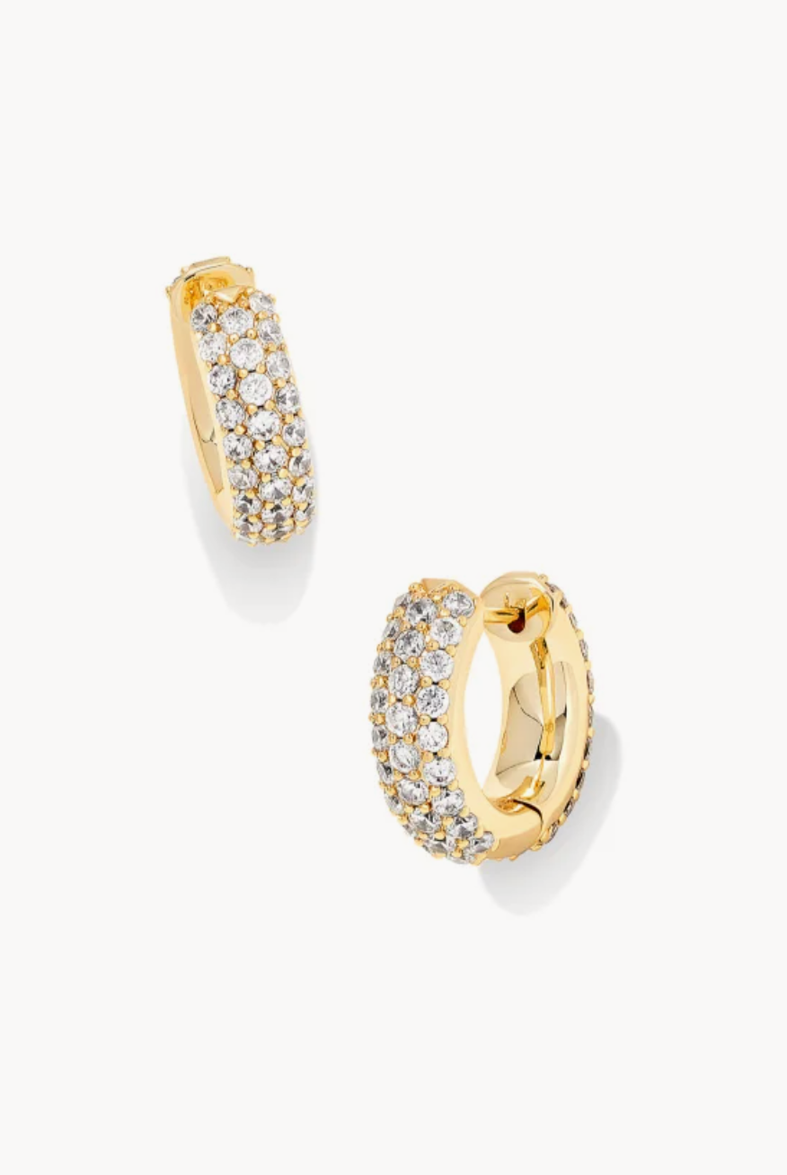 Kendra Scott: Mikki Pave Huggie-7- Jewelry-Kendra Scott-Usher & Co - Women's Boutique Located in Atoka, OK and Durant, OK