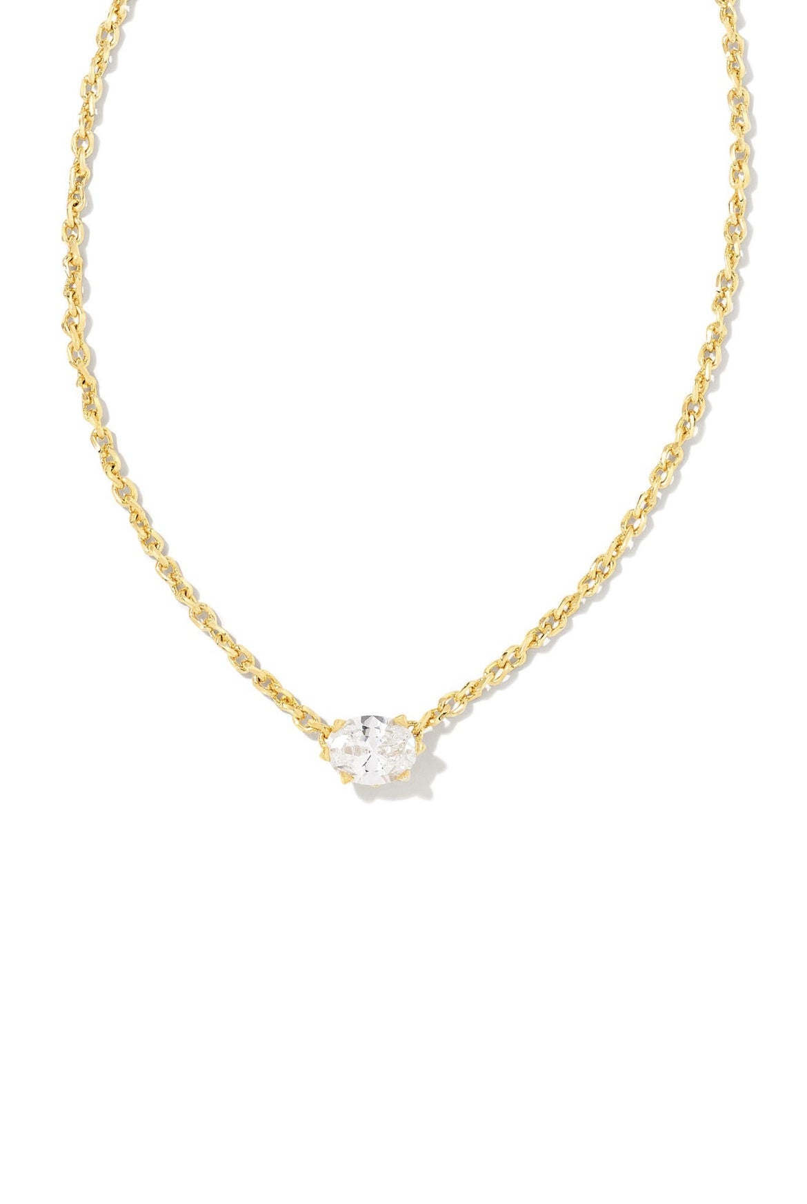Kendra Scott: Cailin Necklace-Gold White Cz-7- Jewelry-Kendra Scott-Usher & Co - Women's Boutique Located in Atoka, OK and Durant, OK