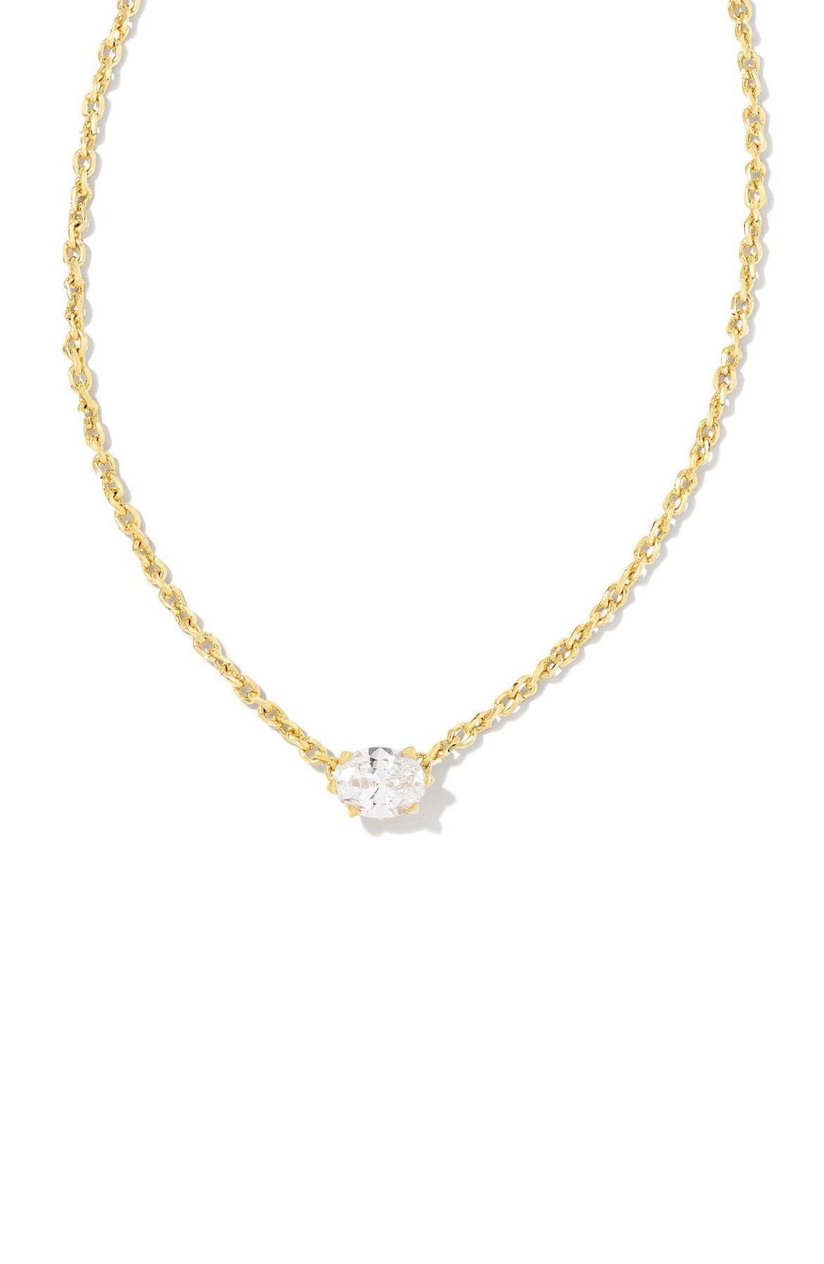 Kendra Scott: Cailin Necklace-Gold White Cz-7- Jewelry-Kendra Scott-Usher & Co - Women's Boutique Located in Atoka, OK and Durant, OK