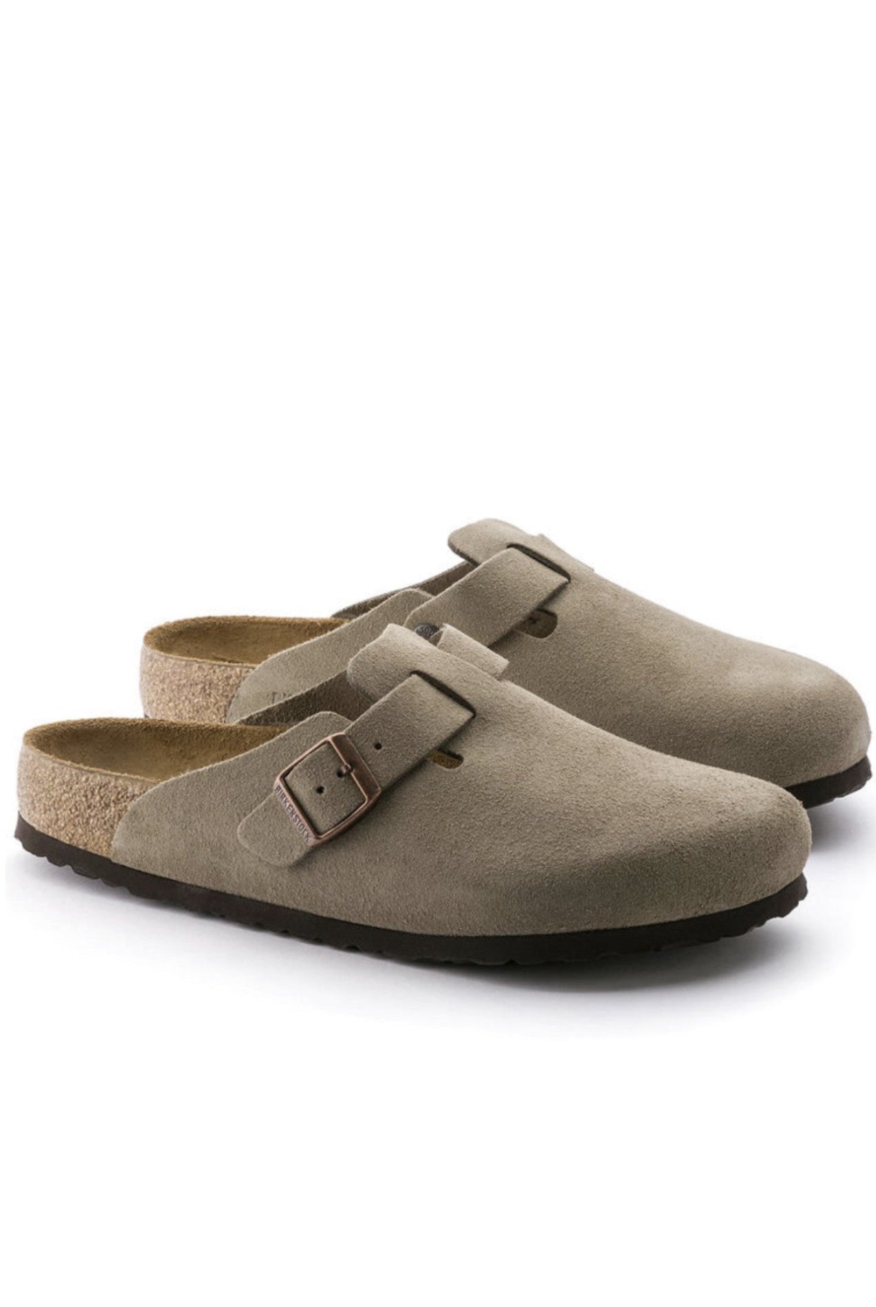 Birkenstock: Boston-Taupe Suede-9- Shoes-BIRKENSTOCK-Usher & Co - Women's Boutique Located in Atoka, OK and Durant, OK