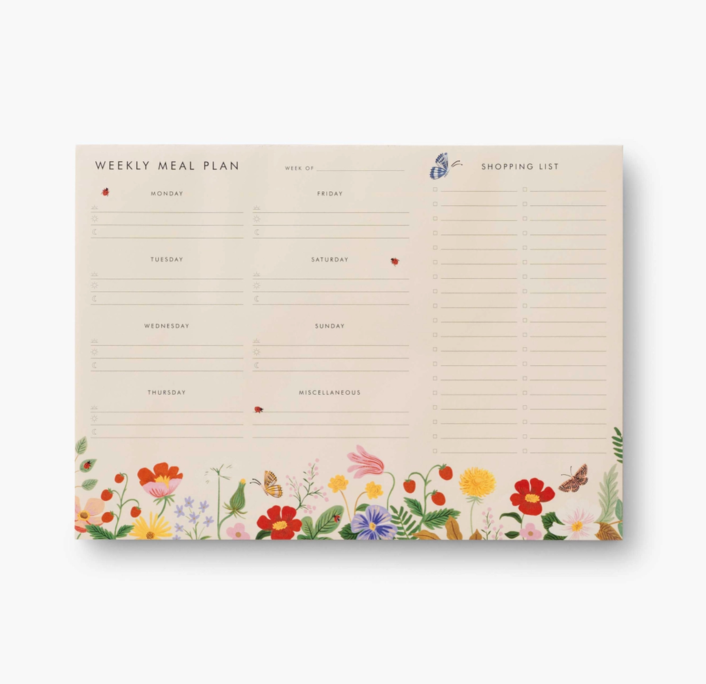 Meal Planner Strawberry Fields-Planners-Rifle Paper Co-Usher & Co - Women's Boutique Located in Atoka, OK and Durant, OK