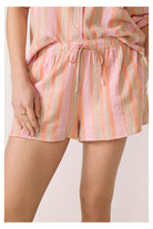 Z Supply: The Perfect Striped Short - Tiger Lily-4- Bottoms-Z Supply-Usher & Co - Women's Boutique Located in Atoka, OK and Durant, OK