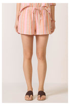 Z Supply: The Perfect Striped Short - Tiger Lily-4- Bottoms-Z Supply-Usher & Co - Women's Boutique Located in Atoka, OK and Durant, OK