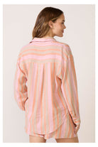 Z Supply: The Perfect Striped Button Up - Tiger Lily-1- Tops-Z Supply-Usher & Co - Women's Boutique Located in Atoka, OK and Durant, OK