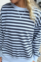 Z Supply: Everyday Striped Crew-Eclipse-1- Tops-Z Supply-Usher & Co - Women's Boutique Located in Atoka, OK and Durant, OK