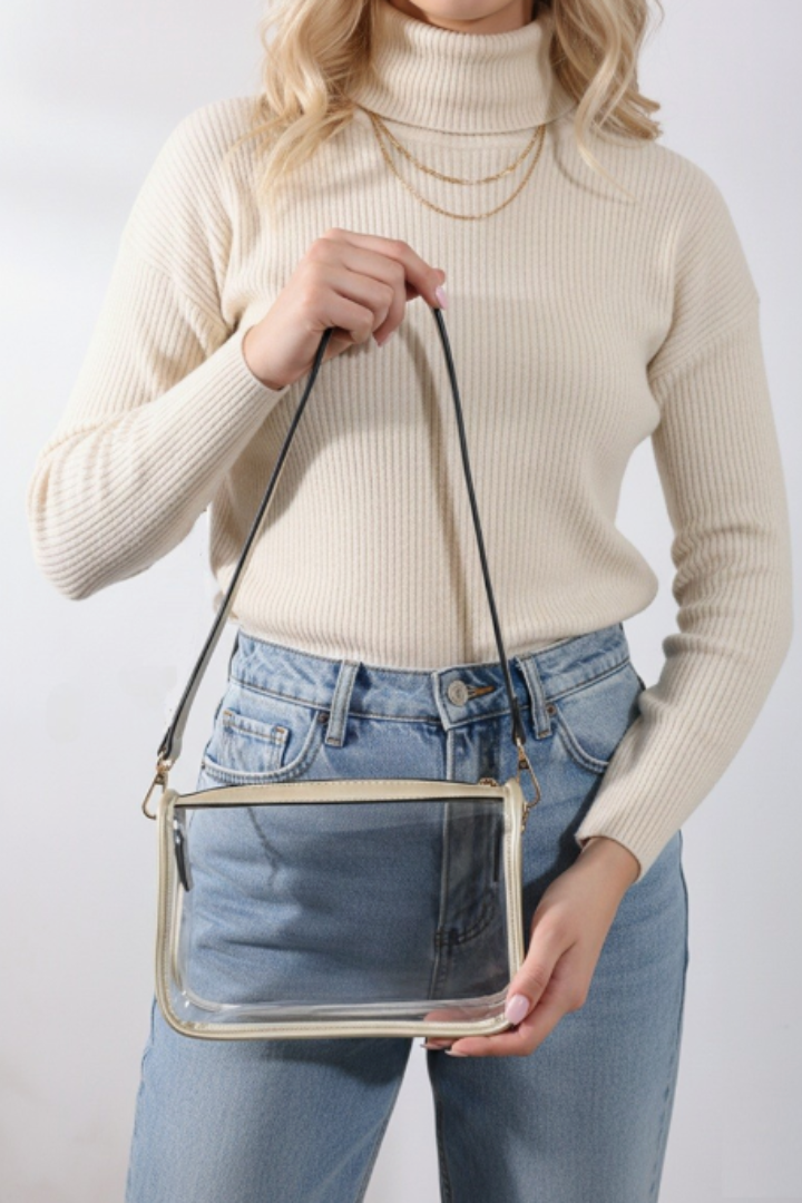 Lola Stadium Bag-Gold-10- Bags/Wallets-Zenana-Usher & Co - Women's Boutique Located in Atoka, OK and Durant, OK
