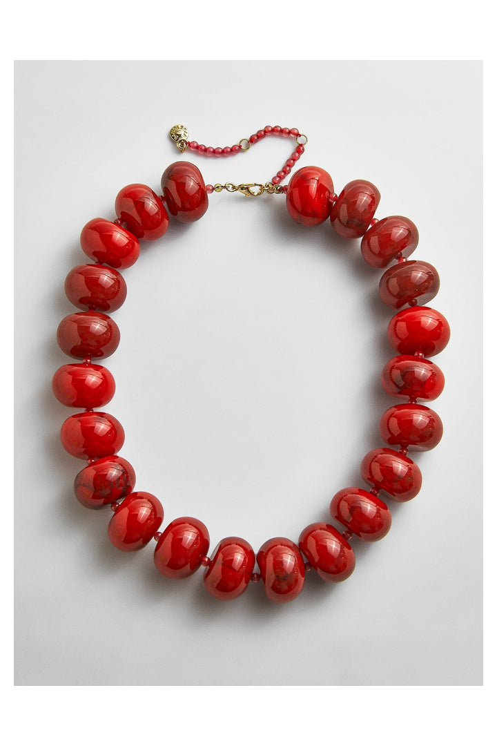 Baublebar: Joan Semi-Precious Necklace - Red Jasper-7- Jewelry-Baublebar-Usher & Co - Women's Boutique Located in Atoka, OK and Durant, OK